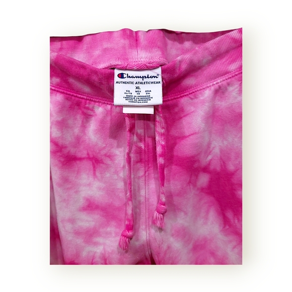 Champion Tie Dye Pink Drawstring Jogger Sweatpants - Picture 4 of 4